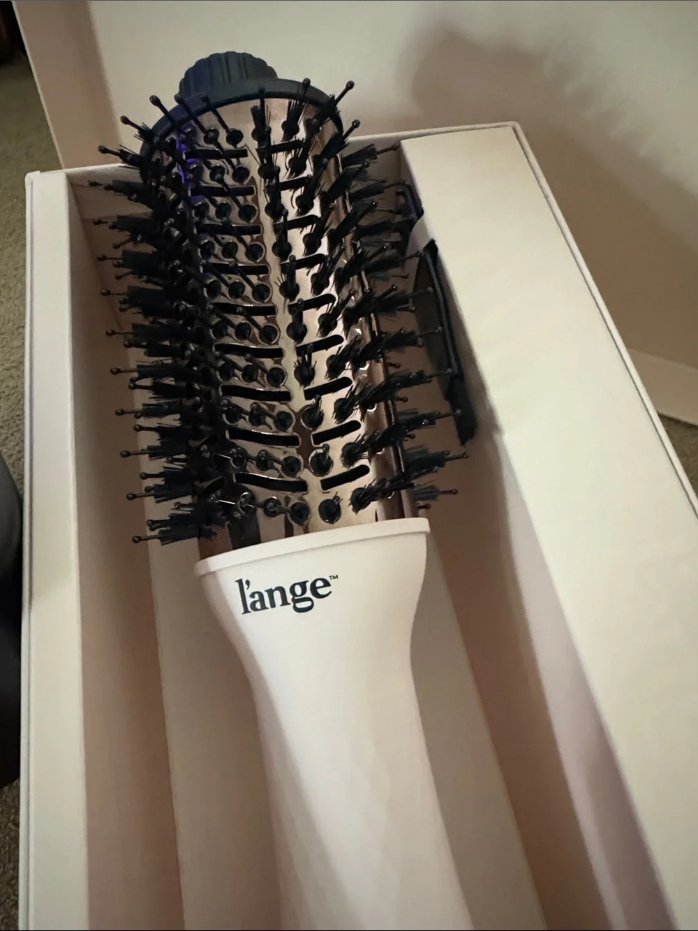 Lange 2-in-1 Titanium Brush Dryer in Blush Pink